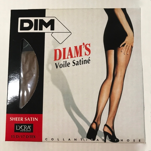 NWOT DIM Sheer Satin Lycra Panty Hose Size 4 - Picture 1 of 2